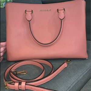 PINK MICHAEL KORS SAVANNAH SATCHEL